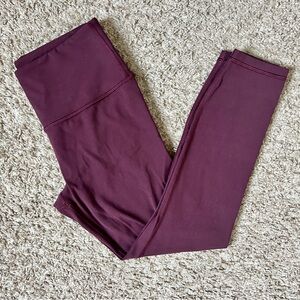 EUC I Athleta Maroon (Plum) Elation 7/8 Tight Legging I Size S